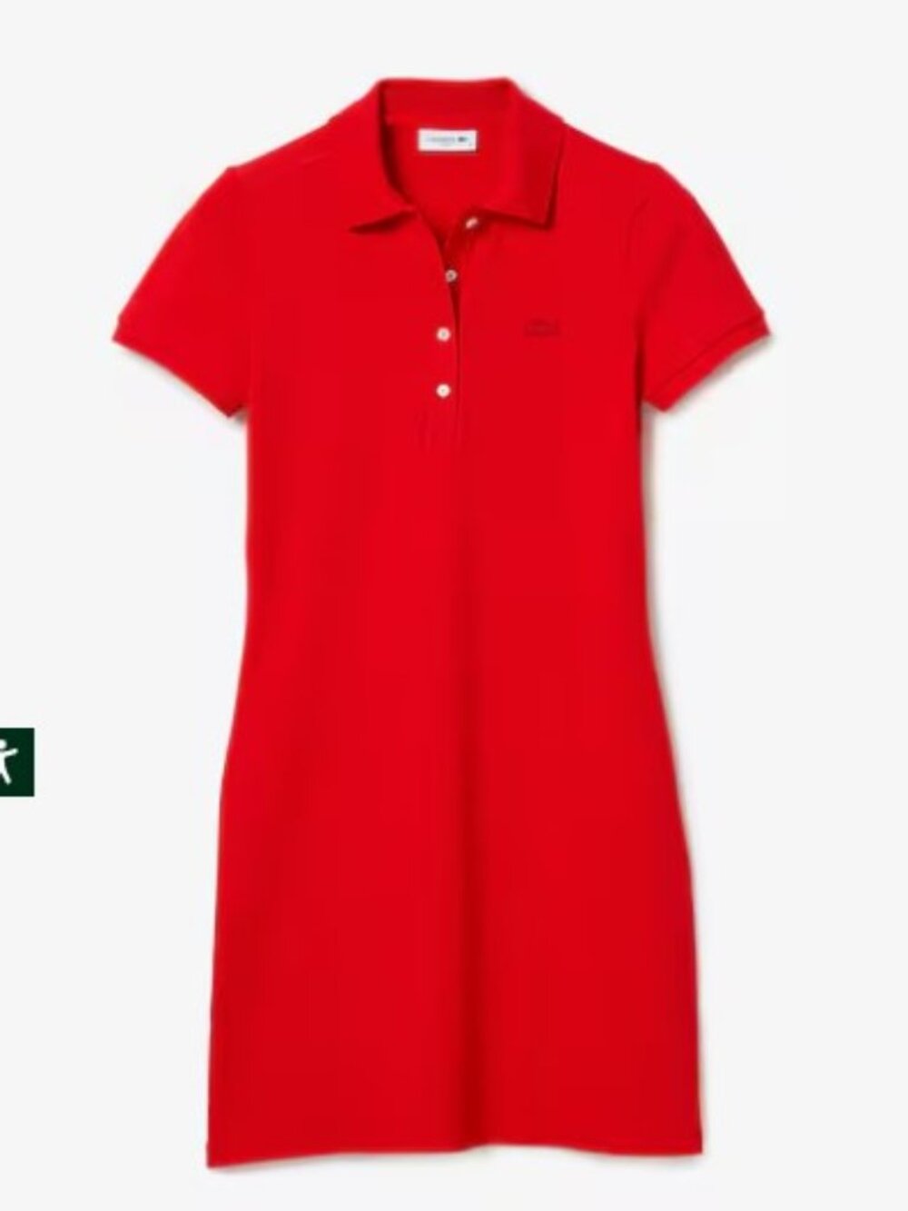 Lacoste Red Slim Fit Stretch Mini Piqué Polo Dress 42 8